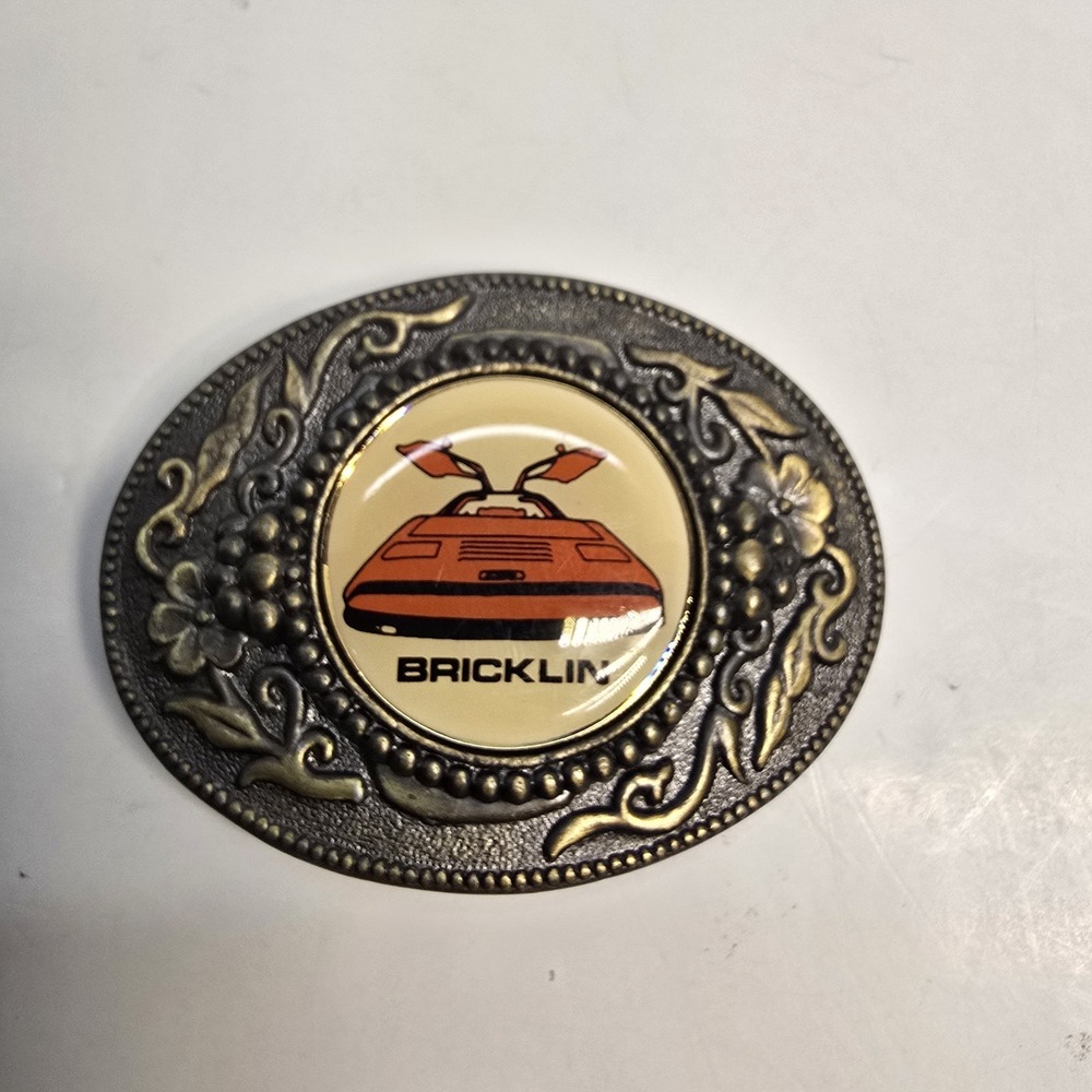 Vintage-Style Belt Buckle featuring the Bricklin SV-1 Sports‎ Car